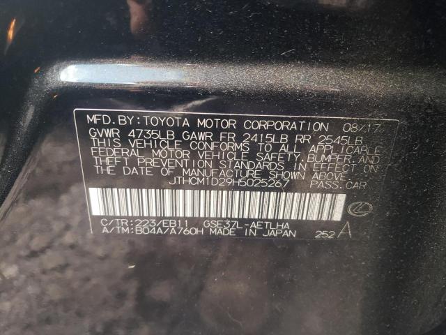Photo 10 from auction – 2017 LEXUS IS 300 with VIN JTHCM1D29H5025267