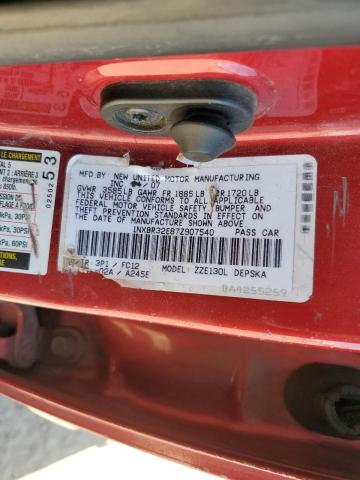 Photo 10 from auction – 2007 TOYOTA COROLLA CE with VIN 1NXBR32E87Z907540