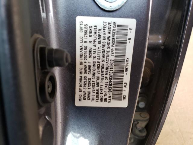 Photo 10 from auction – 2015 HONDA CIVIC EX with VIN 19XFB2F8XFE110602