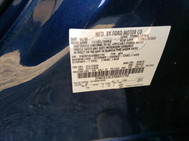 Photo 10 from auction – 2009 FORD FLEX LIMIT with VIN 2FMDK53CX9BB07790