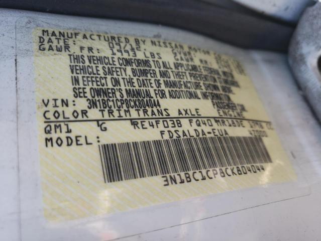 Photo 10 from auction – 2012 NISSAN VERSA S with VIN 3N1BC1CP8CK804044