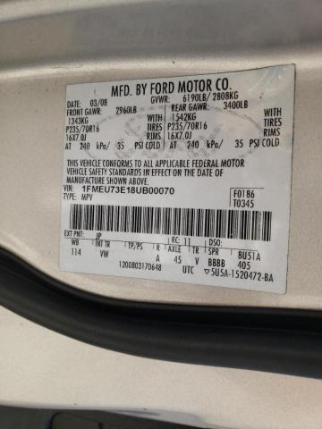 Photo 10 from auction – 2008 FORD EXPLORER X with VIN 1FMEU73E18UB00070