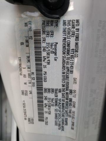 Photo 10 from auction – 2013 FORD FOCUS SE with VIN 1FADP3F26DL318979