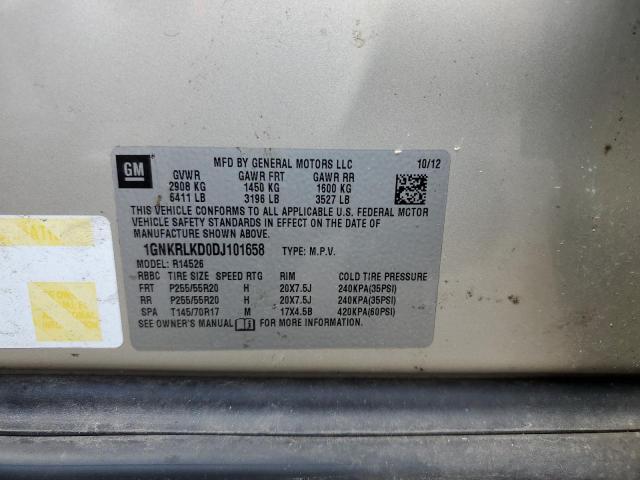 Photo 10 from auction – 2013 CHEVROLET TRAVERSE L with VIN 1GNKRLKD0DJ101658