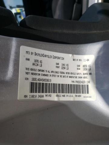 Photo 10 from auction – 2005 DODGE STRATUS SX with VIN 1B3EL46X45N559619