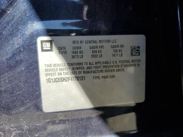 Photo 10 from auction – 2015 CHEVROLET SONIC LT with VIN 1G1JC6SH2F4170131