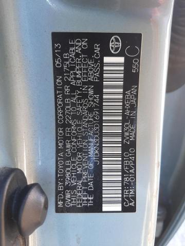 Photo 10 from auction – 2013 TOYOTA PRIUS with VIN JTDKN3DU3D1691744