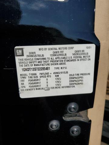 Photo 10 from auction – 2002 GMC ENVOY with VIN 1GKDT13S722285481