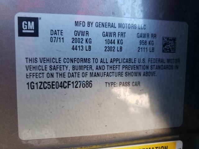 Photo 10 from auction – 2012 CHEVROLET MALIBU 1LT with VIN 1G1ZC5E04CF127686