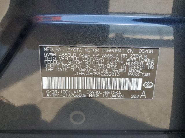 Photo 10 from auction – 2008 LEXUS ES 350 with VIN JTHBJ46G582252813