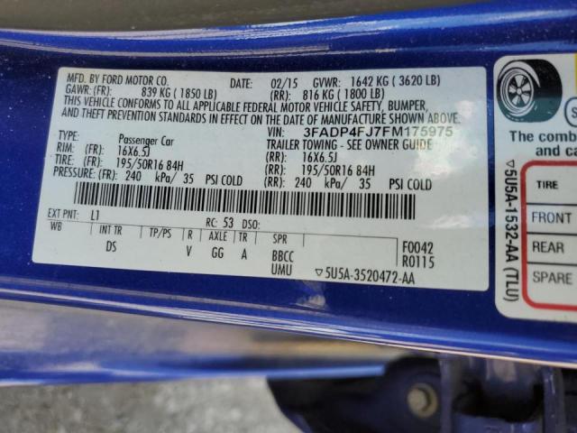 Photo 10 from auction – 2015 FORD FIESTA TIT with VIN 3FADP4FJ7FM175975