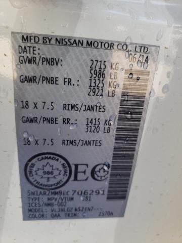 Photo 10 from auction – 2014 NISSAN PATHFINDER with VIN 5N1AR2MM9EC706291
