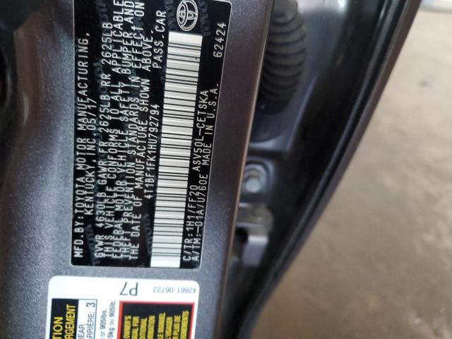 Photo 10 from auction – 2017 TOYOTA CAMRY LE with VIN 4T1BF1FK1HU792794