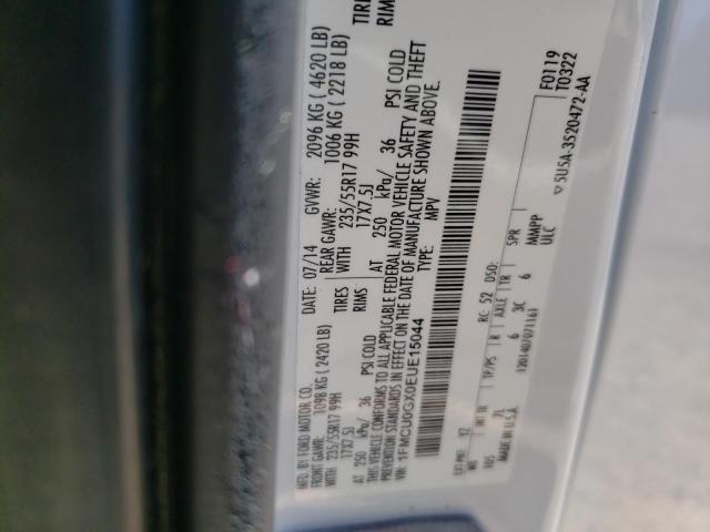 Photo 10 from auction – 2014 FORD ESCAPE SE with VIN 1FMCU0GX0EUE15044