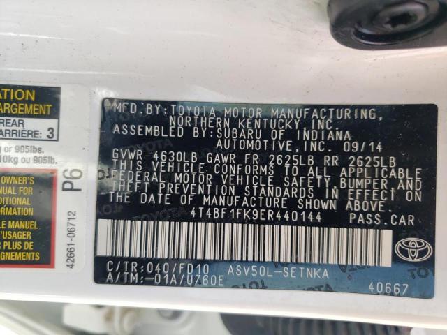Photo 10 from auction – 2014 TOYOTA CAMRY L with VIN 4T4BF1FK9ER440144