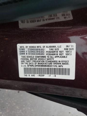 Photo 10 from auction – 2011 HONDA ODYSSEY TO with VIN 5FNRL5H9XBB084833