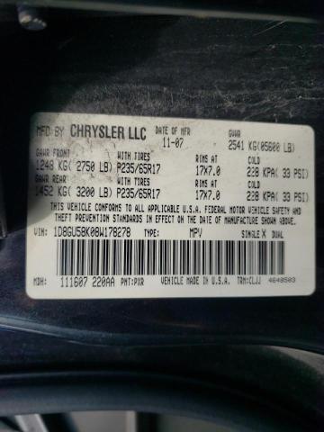 Photo 10 from auction – 2008 DODGE NITRO SLT with VIN 1D8GU58K08W178278