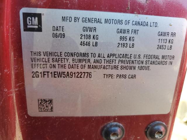 Photo 10 from auction – 2010 CHEVROLET CAMARO SS with VIN 2G1FT1EW5A9122776