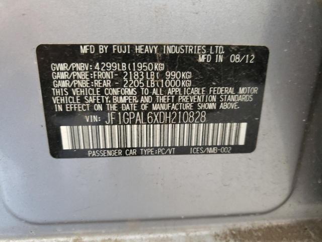 Photo 10 from auction – 2013 SUBARU IMPREZA SP with VIN JF1GPAL6XDH210828