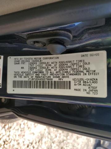 Photo 10 from auction – 2005 LEXUS GX 470 with VIN JTJBT20X450079668