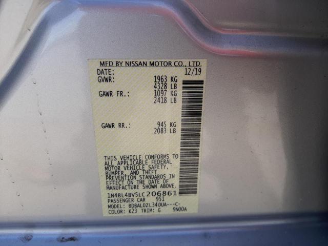 Photo 10 from auction – 2020 NISSAN ALTIMA S with VIN 1N4BL4BV5LC206861