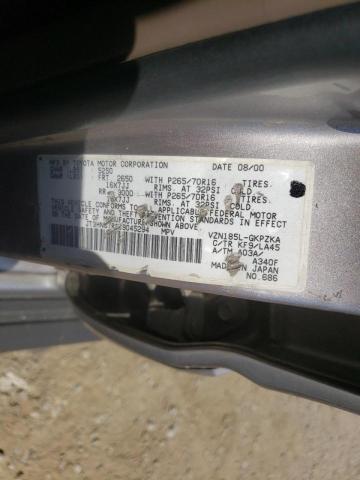 Photo 10 from auction – 2001 TOYOTA 4RUNNER LI with VIN JT3HN87R119045294