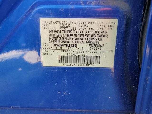 Photo 10 from auction – 2011 NISSAN SENTRA 2.0 with VIN 3N1AB6AP1BL630986