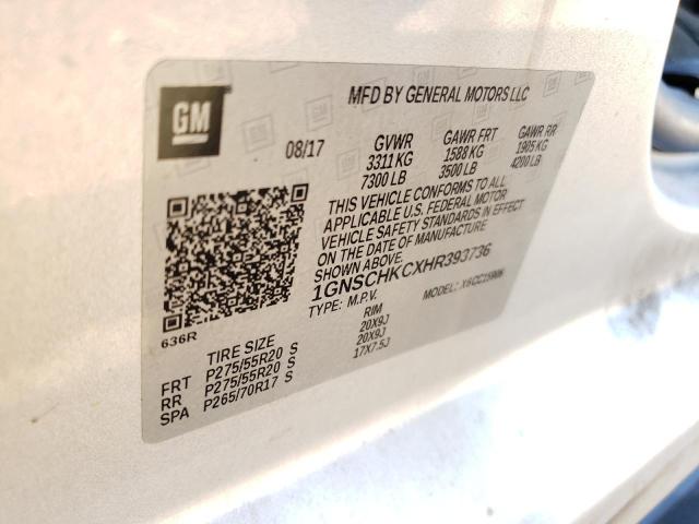Photo 10 from auction – 2017 CHEVROLET SUBURBAN C with VIN 1GNSCHKCXHR393736