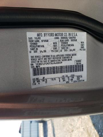 Photo 10 from auction – 2003 FORD EXPLORER X with VIN 1FMZU73K73UA42059
