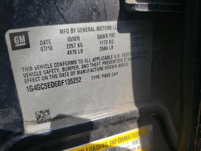 Photo 10 from auction – 2011 BUICK LACROSSE C with VIN 1G4GC5ED6BF135252