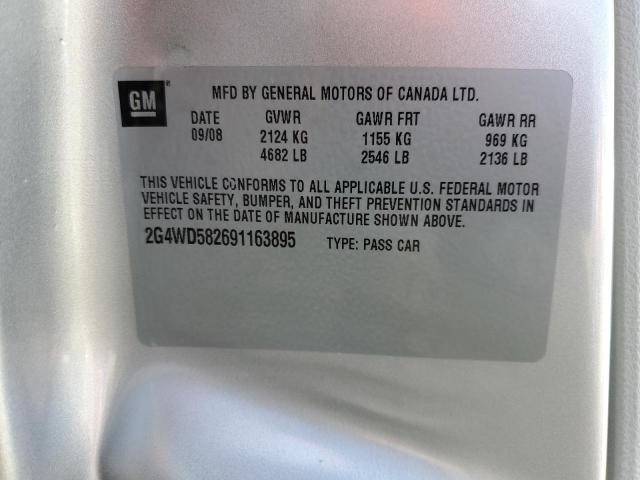 Photo 10 from auction – 2009 BUICK LACROSSE C with VIN 2G4WD582691163895