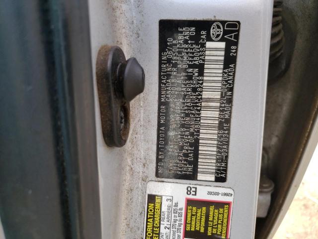 Photo 10 from auction – 2010 TOYOTA COROLLA with VIN 2T1BU4EE4AC428248