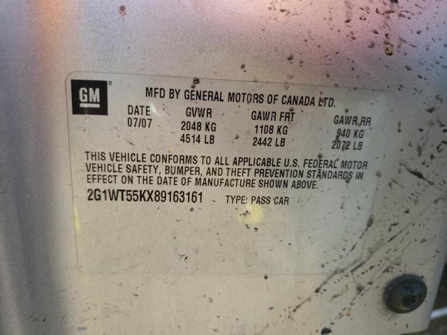 Photo 10 from auction – 2008 CHEVROLET IMPALA LT with VIN 2G1WT55KX89163161