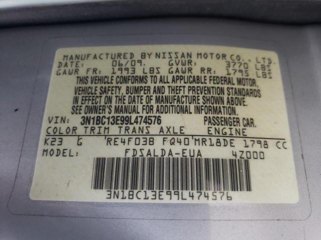 Photo 10 from auction – 2009 NISSAN VERSA S with VIN 3N1BC13E99L474576