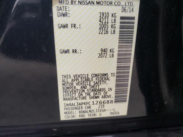 Photo 10 from auction – 2015 NISSAN ALTIMA 2.5 with VIN 1N4AL3AP4FC126688