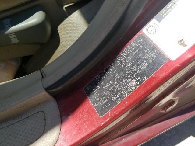 Photo 10 from auction – 2007 KIA SPECTRA EX with VIN KNAFE121675401943