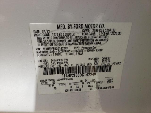 Photo 10 from auction – 2013 FORD TAURUS LIM with VIN 1FAHP2F88DG142249