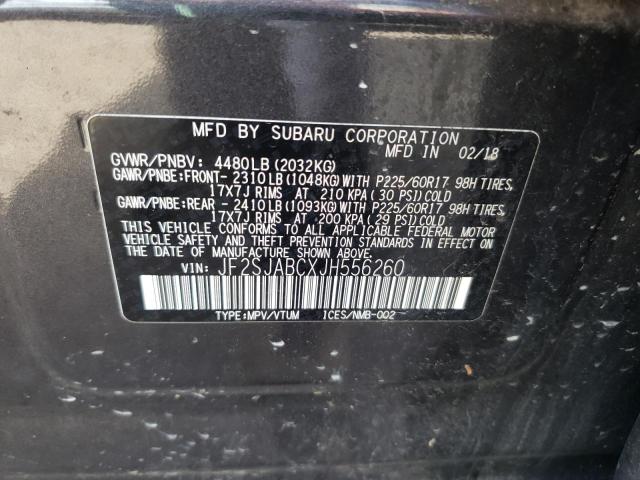 Photo 10 from auction – 2018 SUBARU FORESTER 2 with VIN JF2SJABCXJH556260