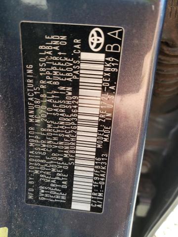 Photo 10 from auction – 2016 TOYOTA COROLLA L with VIN 5YFBURHE2GP366429