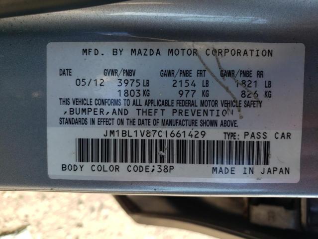 Photo 10 from auction – 2012 MAZDA 3 I with VIN JM1BL1V87C1661429