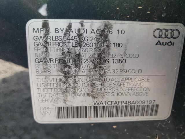 Photo 10 from auction – 2011 AUDI Q5 PREMIUM with VIN WA1CFAFP4BA009197