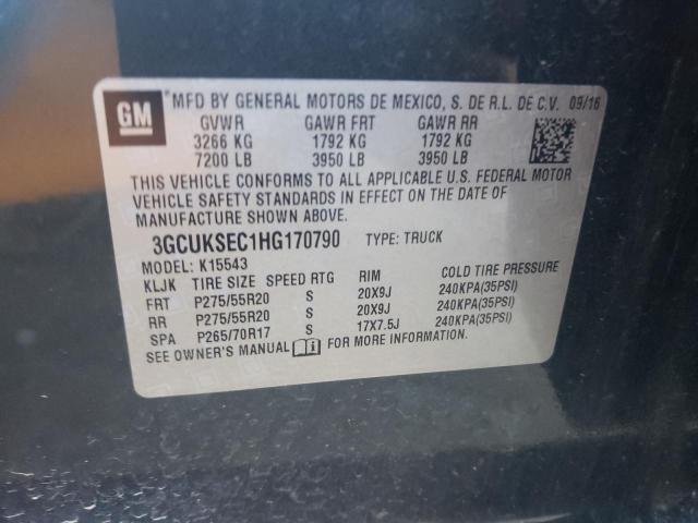 Photo 10 from auction – 2017 CHEVROLET SILVERADO with VIN 3GCUKSEC1HG170790