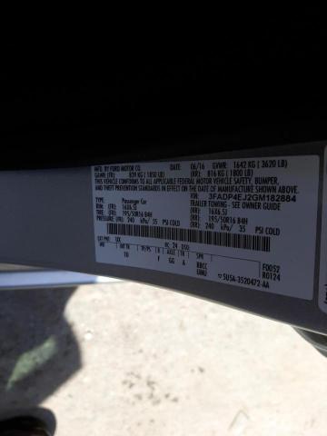 Photo 10 from auction – 2016 FORD FIESTA SE with VIN 3FADP4EJ2GM182884