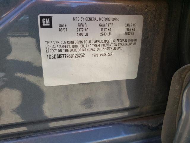 Photo 10 from auction – 2008 CADILLAC CTS with VIN 1G6DM577980123252