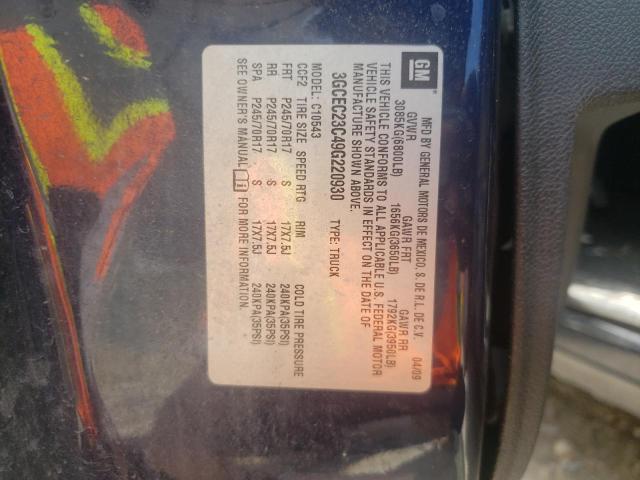 Photo 10 from auction – 2009 CHEVROLET SILVERADO with VIN 3GCEC23C49G220930