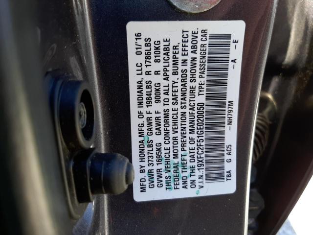 Photo 10 from auction – 2016 HONDA CIVIC LX with VIN 19XFC2F51GE020050
