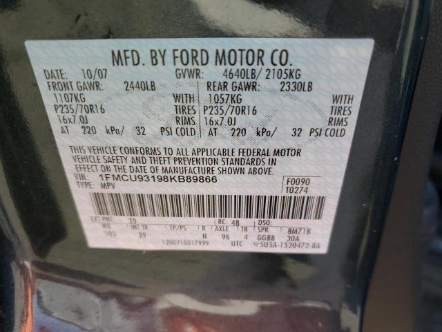 Photo 10 from auction – 2008 FORD ESCAPE XLT with VIN 1FMCU93198KB89866