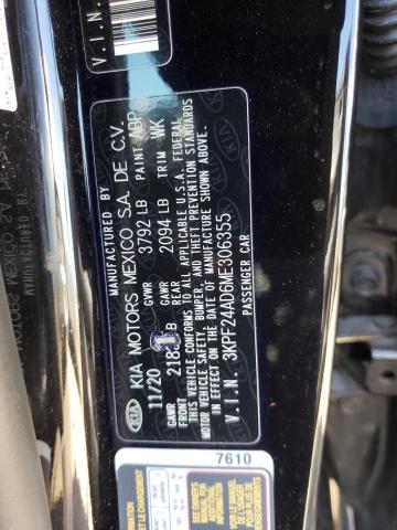 Photo 10 from auction – 2021 KIA FORTE FE with VIN 3KPF24AD6ME306355