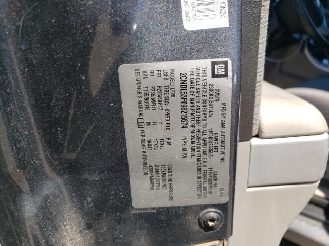 Photo 10 from auction – 2009 CHEVROLET EQUINOX LT with VIN 2CNDL53F096215674