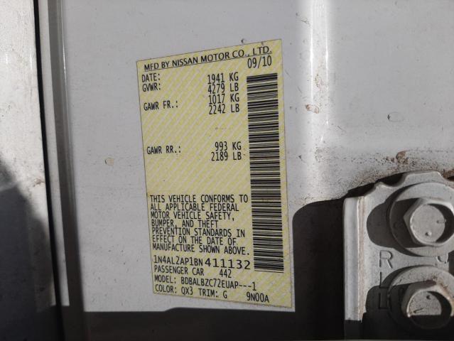 Photo 10 from auction – 2011 NISSAN ALTIMA BAS with VIN 1N4AL2AP1BN411132